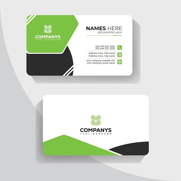 Tarjeta de visita minimalista Amplificador limpio Diseño elegante