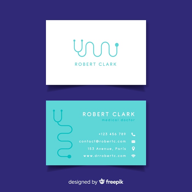 Tarjeta de visita moderna con concepto design