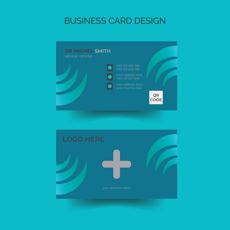 Tarjeta de visita moderna creativa con diseño vectorial de doble lado plantilla de tarjeta de visita limpia y simple