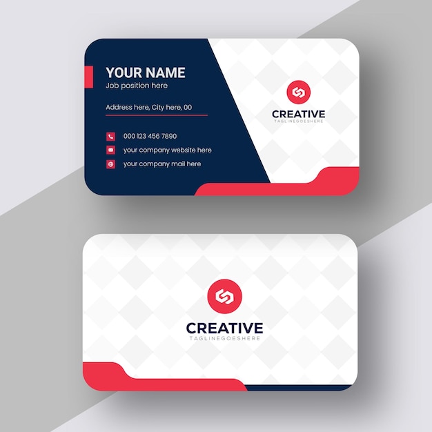 Tarjeta de visita moderna, creativa y sencilla
