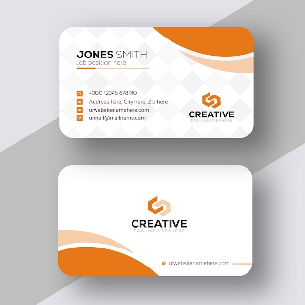 Tarjeta de visita moderna y limpia de Vector Creative