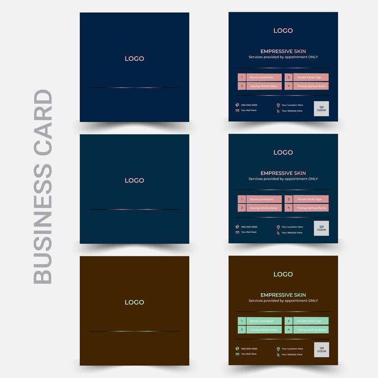 Vector tarjeta de visita profesional cuadrada tarjeta de visita creativa para atraer la atención de la empresa