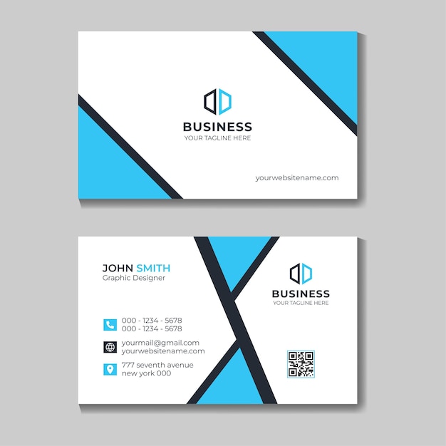 Tarjeta de visita profesional elegante moderna vector gratuito