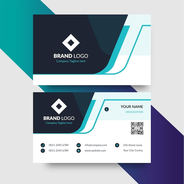 Tarjeta de visita profesional de la empresa para todo tipo de negocios Tarjeta de presentación moderna, abstracta y colorida