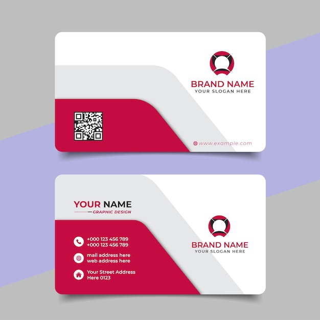 Tarjeta de visita profesional moderna creativa Diseño de vectores premium