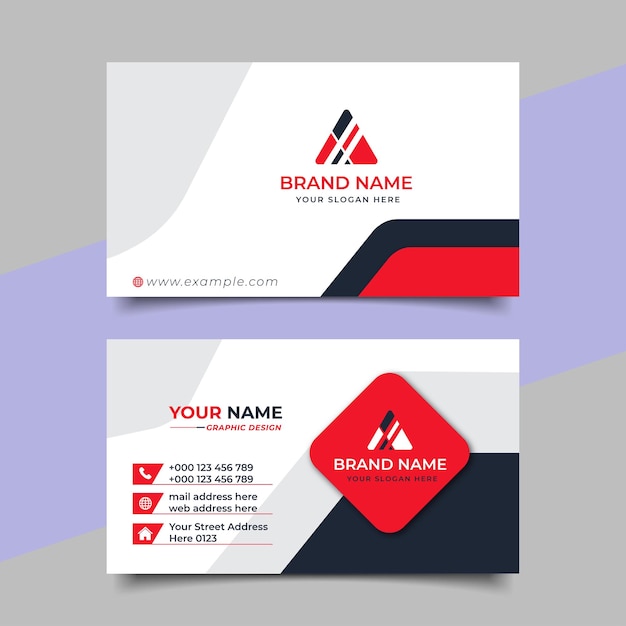 Tarjeta de visita profesional moderna creativa Diseño de vectores premium