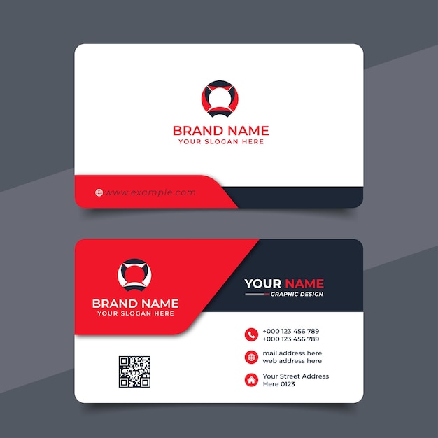 Tarjeta de visita profesional moderna creativa Diseño de vectores premium
