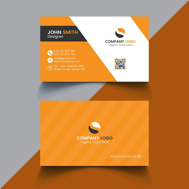 Tarjeta de visita profesional moderna y limpia de vector libre