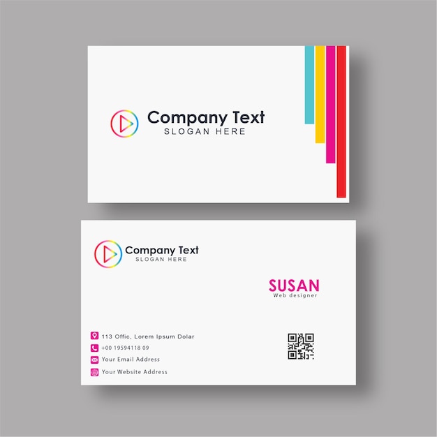 tarjeta de visita profesional tarjeta de visita tarjeta de empresa nuevo estilo ilustración vectorial