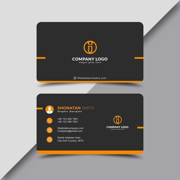 Tarjeta de visita profesional Vector Premium