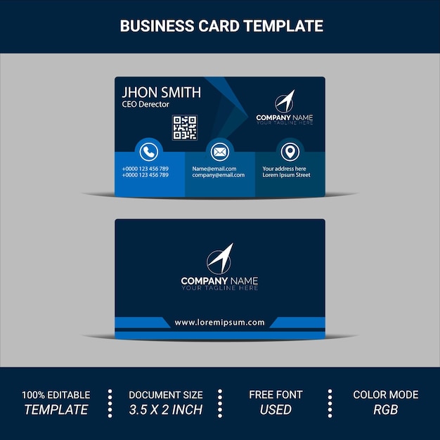 Vector tarjeta de visita profesional