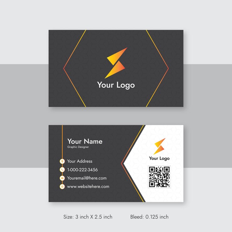 Tarjeta de visita simple de oro negro premium