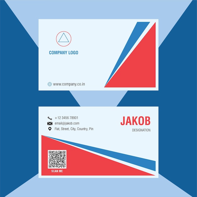 Tarjeta de visita vectorial de colores