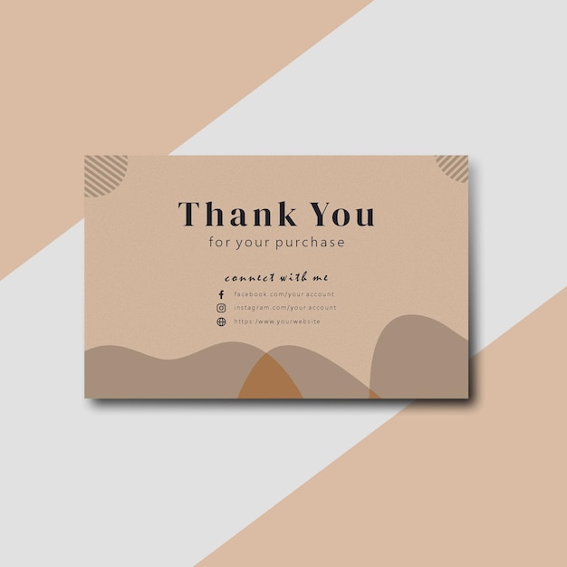 tarjetas de agradecimiento para empresas con colores suaves y modernos
