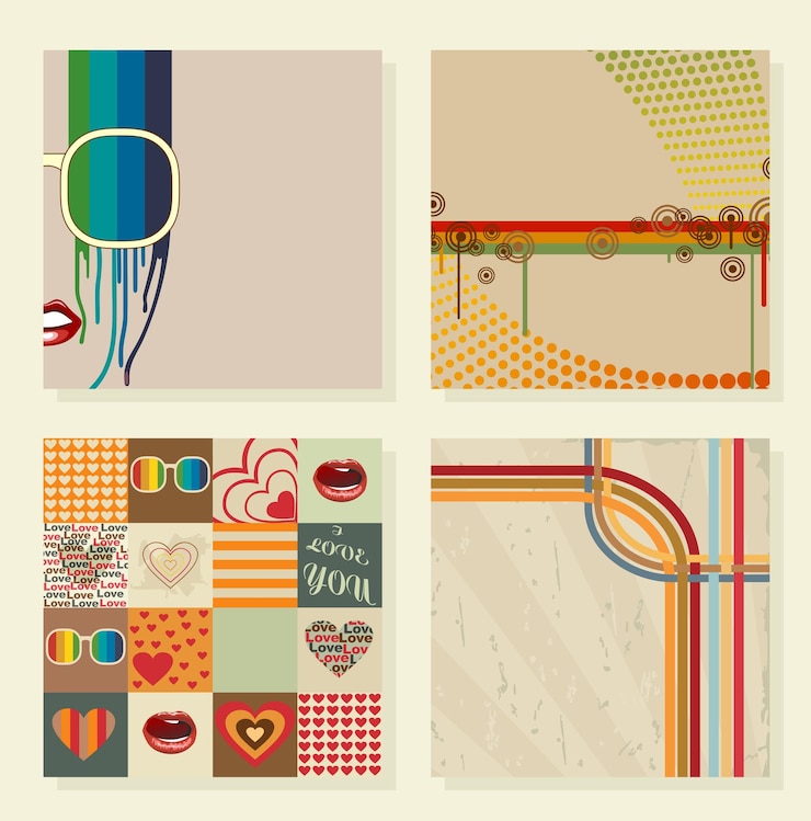 Vector tarjetas de arte vectorial
