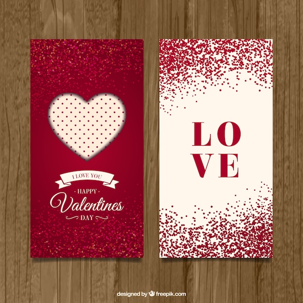 Vector tarjetas bonitas del día de valentín