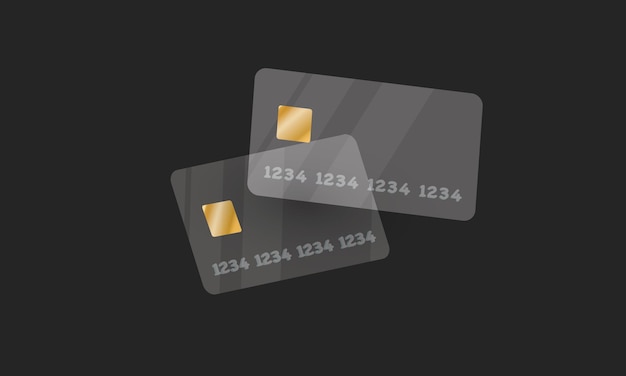 Tarjetas de crédito transparentes Dinero seguridad financiera para compras en línea pago en línea