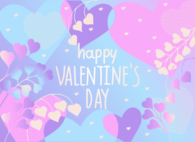Tarjetas de felicitación de color de moda feliz día de San Valentín