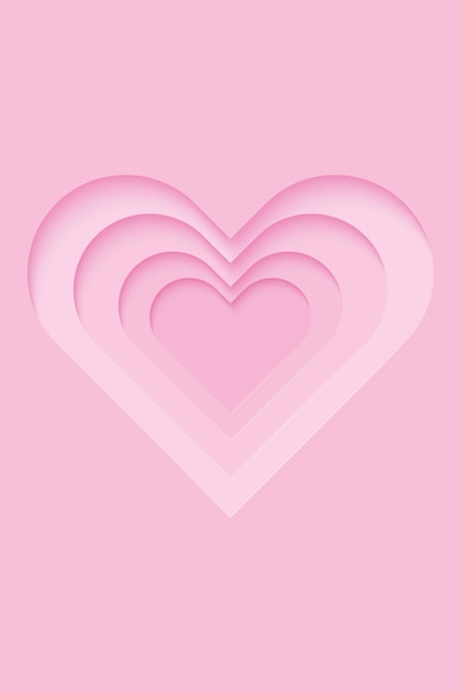 Tarjetas de felicitación para el día de San Valentín en estilo de corte de papel Ilustración vectorial para diseño de tarjetas de felicitación invitaciones de boda diseño de fiesta
