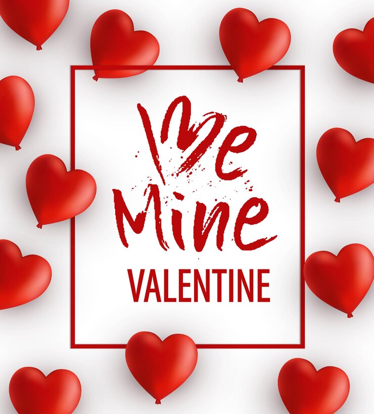 Tarjetas de felicitación del día de San Valentín con letras escritas a mano Be mine Valentine