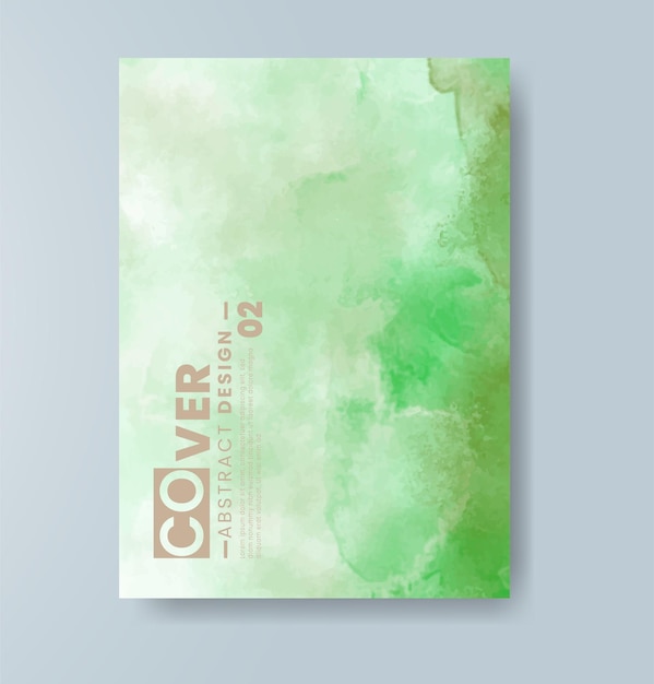 Tarjetas con fondo de acuarela Diseño para su logotipo de cartón postal de fecha de portada