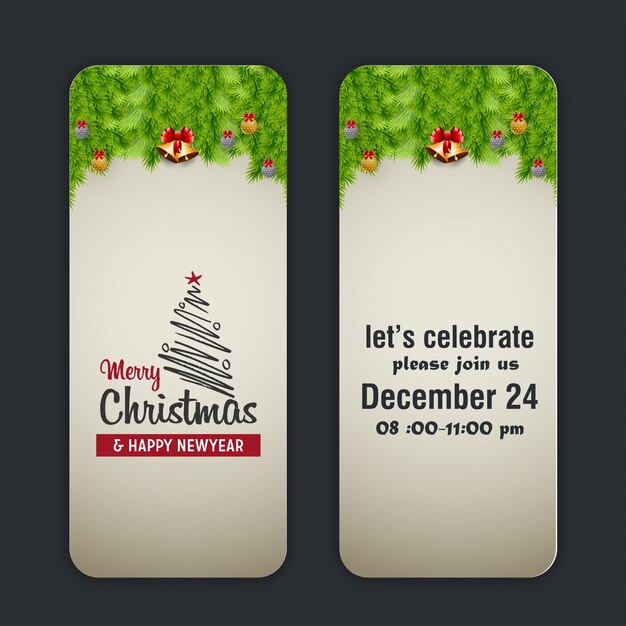 Tarjetas de invitación de Navidad y Año Nuevo