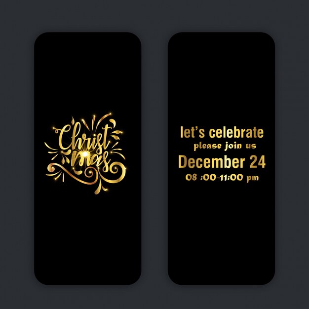 Tarjetas de invitación de Navidad
