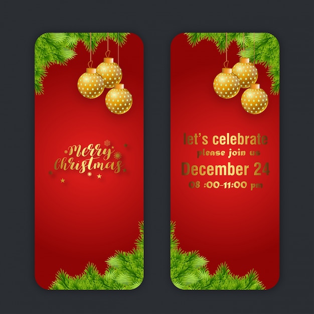 Tarjetas de invitación de Navidad
