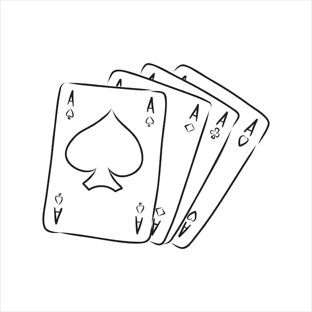 Tarjetas de juego de vector. juegos de azar vector de cartas de juego