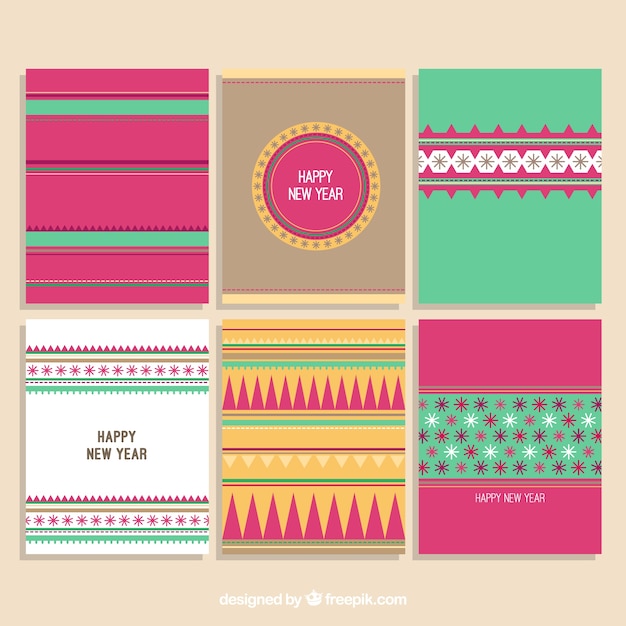 Vector tarjetas de navidad abstractas de colores