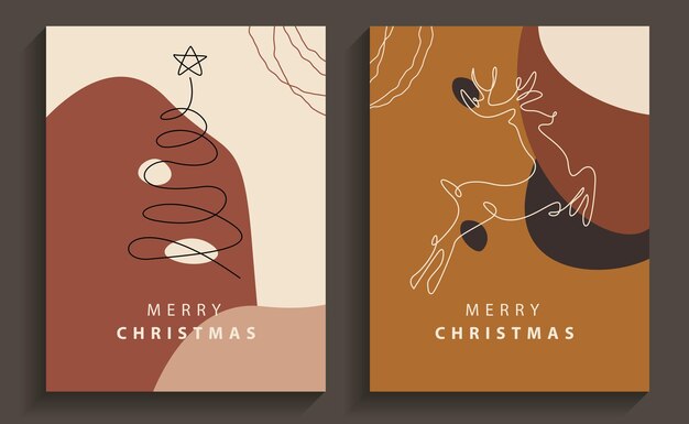Tarjetas navideñas de estilo minimalista