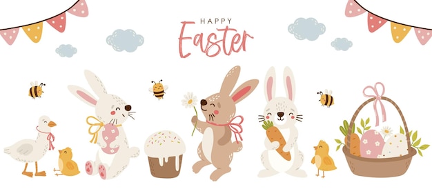 Tarjetas de Pascua impresibles tarjetas de conejo vectorial tarjetas saludos de Pascua venta de volantes invitación