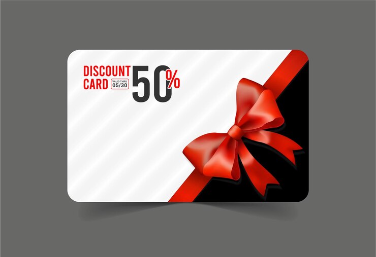 Vector tarjetas de regalo con descuento especial