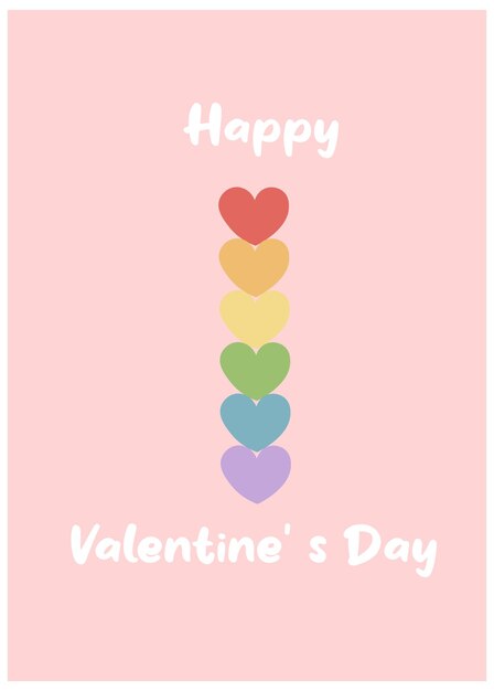 Tarjetas de san valentín lgtb en minimalismo