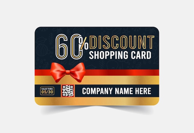 Tarjetas de vales de regalo con tarjeta de descuento especial