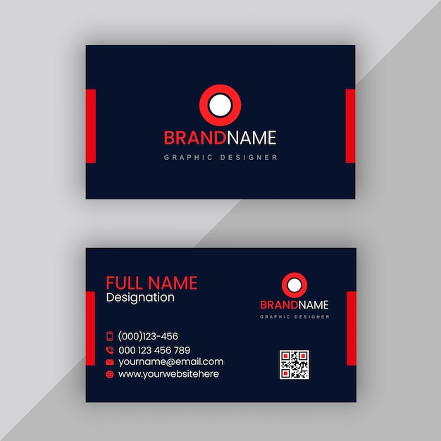tarjetas de visita creativas vectoriales con variación de color
