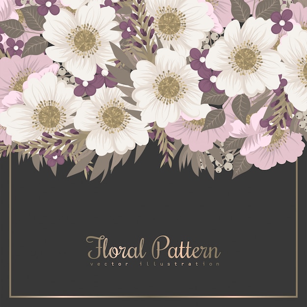 Tarjetas de visita de flores flores rosadas