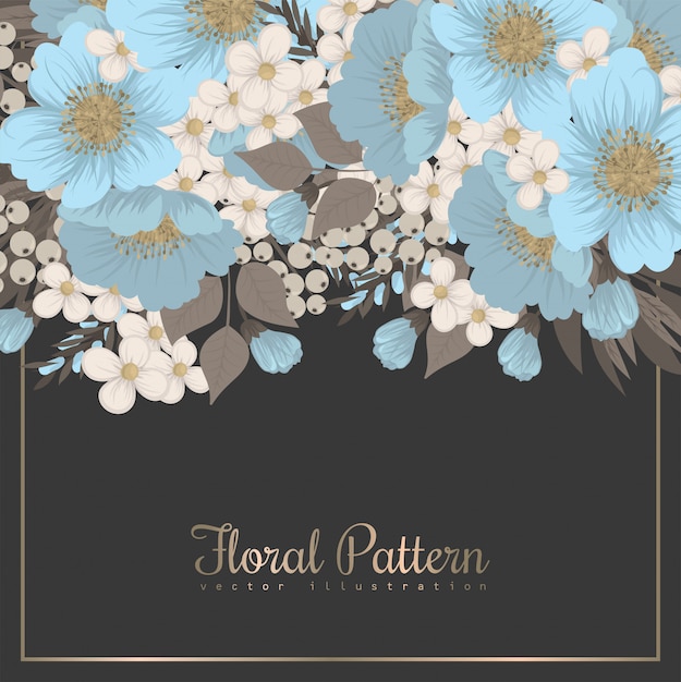 Tarjetas de visita de flores verde menta