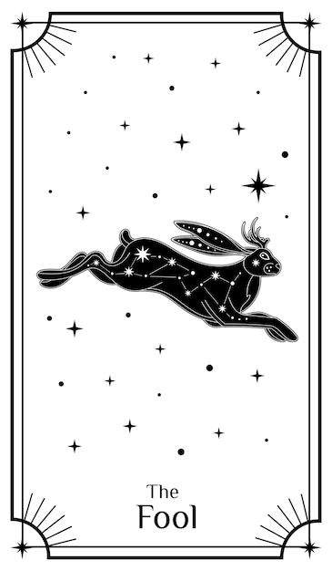 Tarot cards poster con elementos místicos luna y estrellas ilustración vectorial
