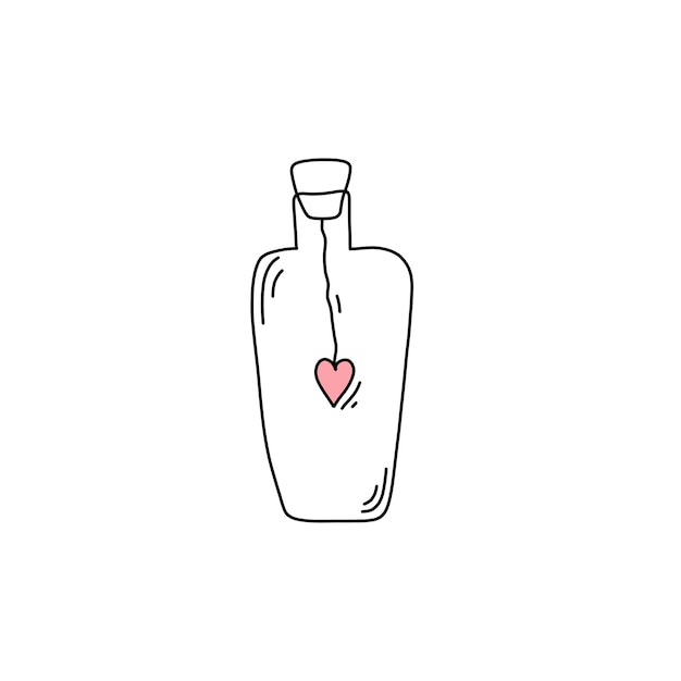 Tarro con garabato de corazones