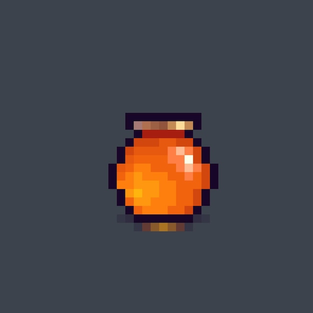 tarro de miel en estilo pixel art