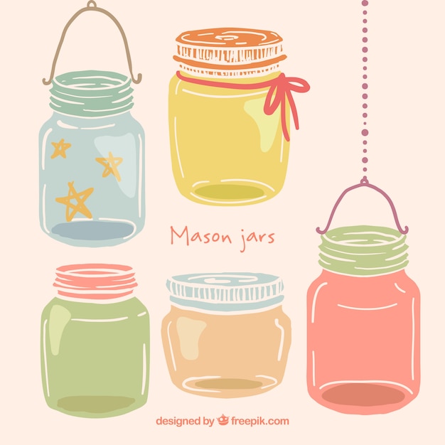 Tarros de cristal de colores