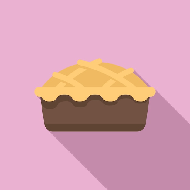 Tarta de manzana icono vector plano Linda fruta Ver melocotón