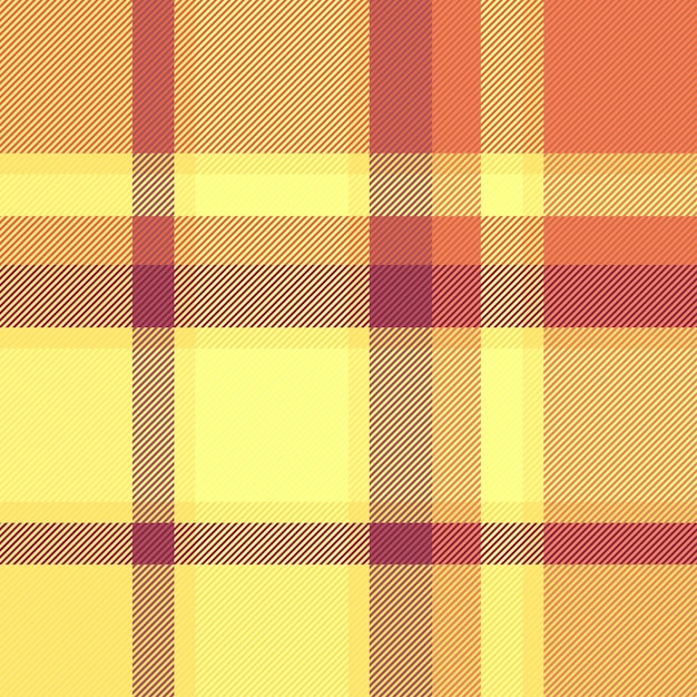 Tartan a cuadros de tela de textura vectorial con un fondo textil a cuadros sin costuras