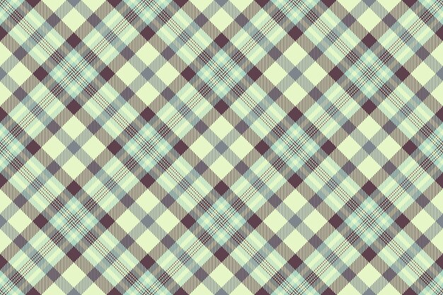 Tartan con patrón de textura de tela de fondo sin costuras con un pliegue textil vectorial de comprobación