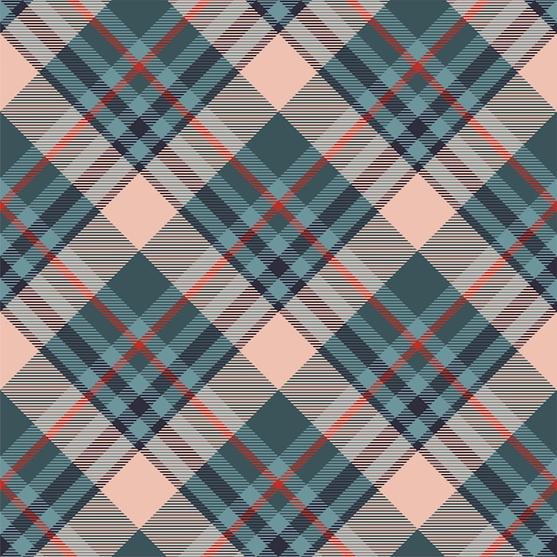 Tartan scotland patrón de cuadros sin costura vectorial tela de fondo retro color de verificación vintage textura geométrica cuadrada para impresión textil papel de embalaje tarjeta de regalo papel de pared diseño plano