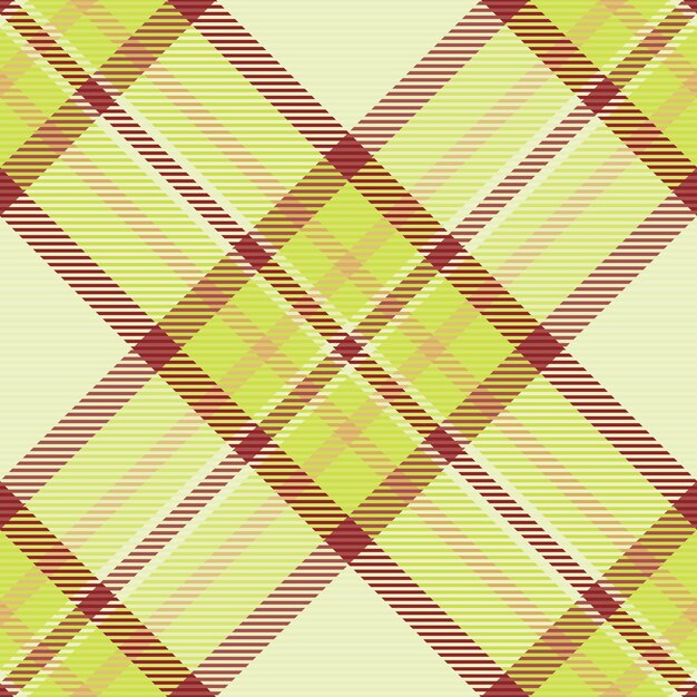 Tartan de tela de patrón búfalo vector textil de fondo encantador textura de chequeo elemental sin costuras a cuadros en colores claros y limones
