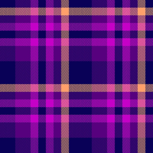 Tartan textil a cuadros de control de fondo de patrón con un tejido vectorial de textura sin costuras