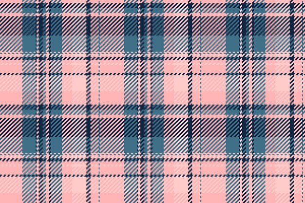 Tartan de textura a cuadros de tela de fondo vectorial con un patrón textil sin costuras de comprobación