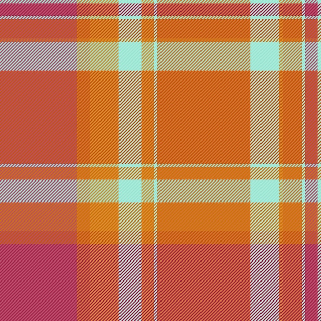 Tartán de textura vectorial de patrón de tela sin costuras con un fondo de tela escocesa de cuadros